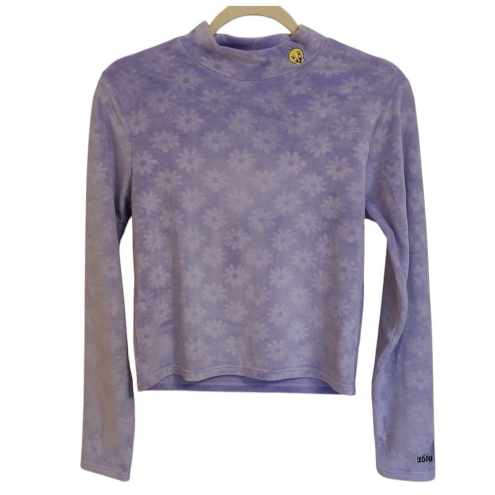Purple Floral Teddy Fresh x Looney Tune Women's Top